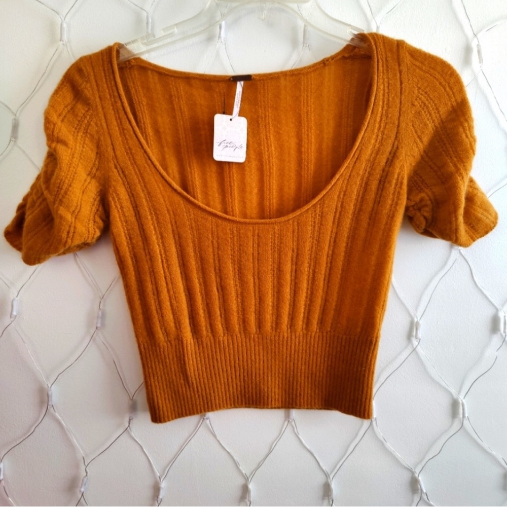 Free People Cropped Cashmere Sweater Top / XS
